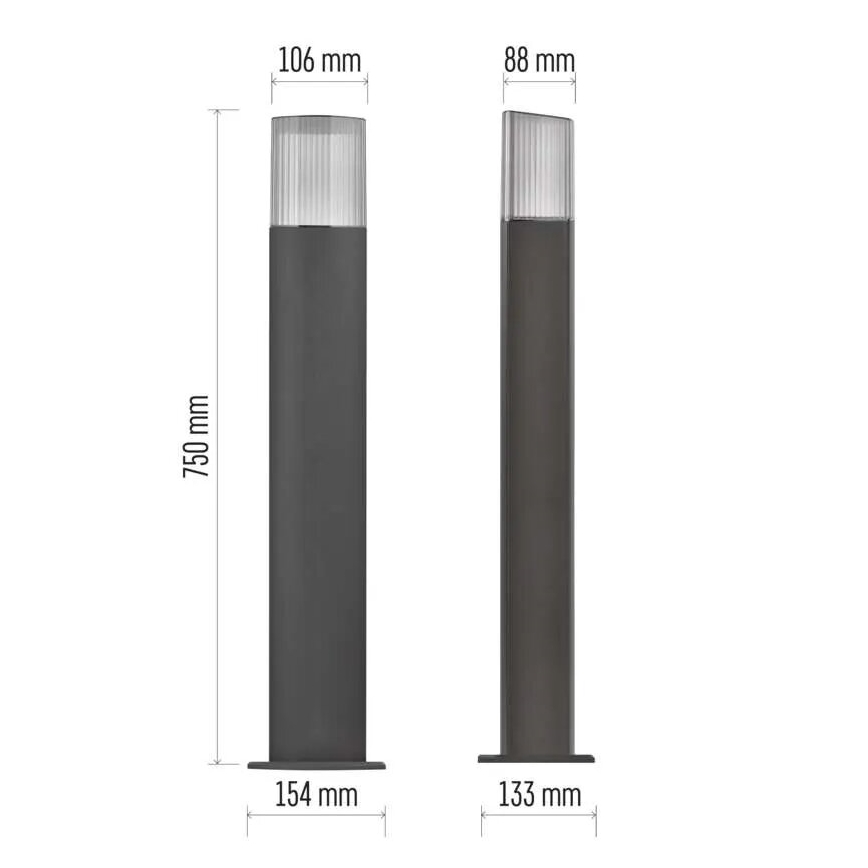 Уличная лампа LANA 1xE27/25W/230V IP54 75 см