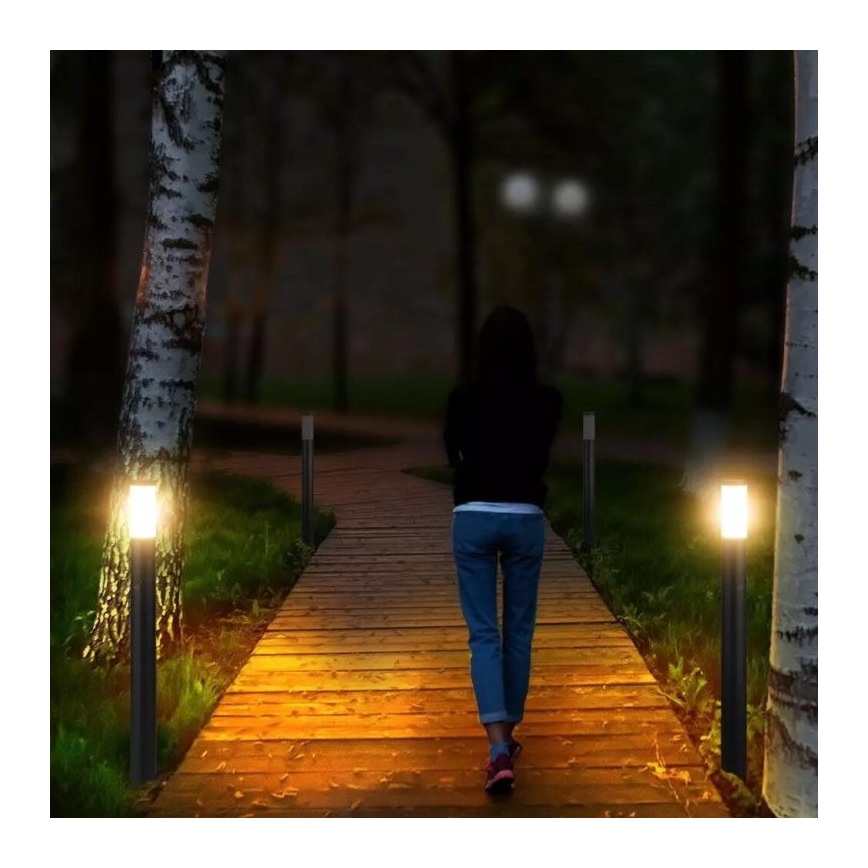 Уличная лампа с датчиком 1xE27/60W/230V IP44 110 см черный