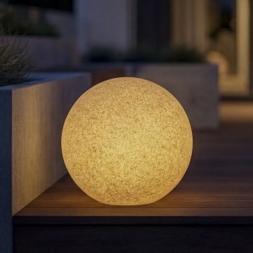 Уличная лампа STONO 1xE27/20W/230V, диаметр 30 см, IP65, бежевая