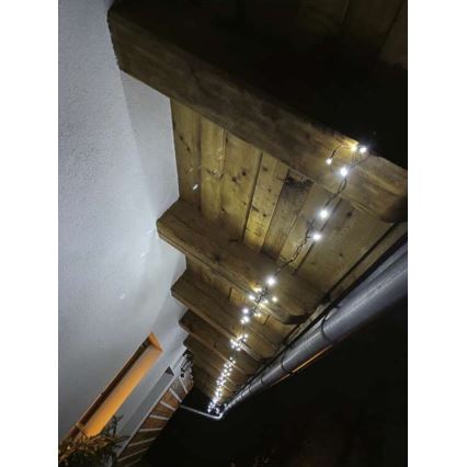 Уличная LED-гирлянда, 40 светодиодов, 9 м, IP44, холодный белый
