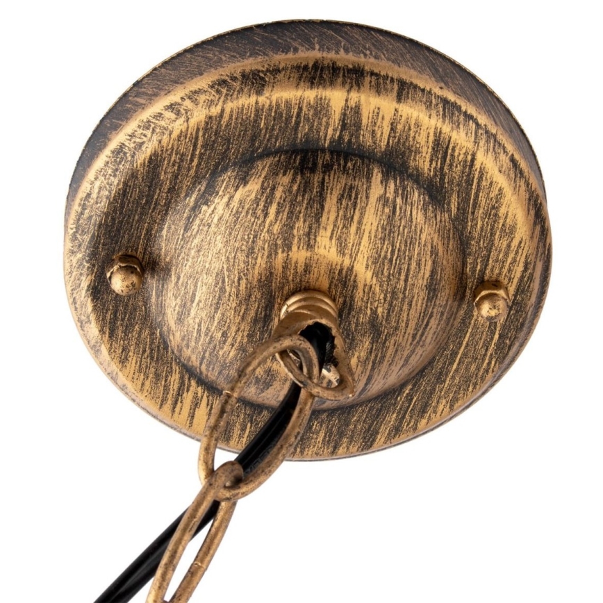 Уличная люстра на цепи 1xE27/60W/230V IP44 золотая