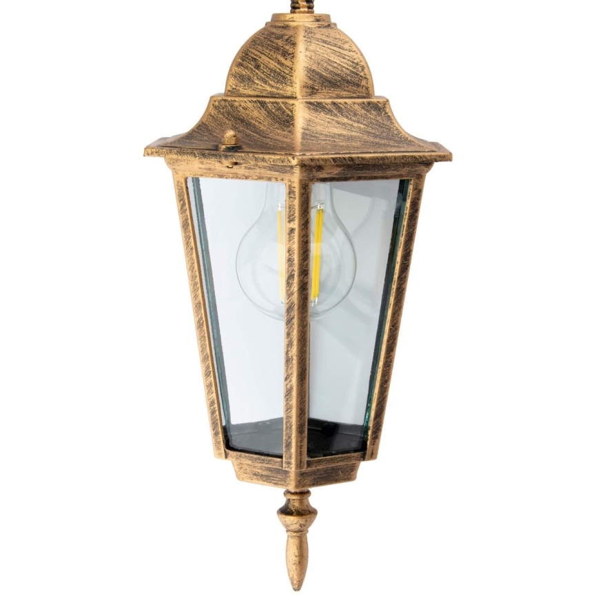 Уличная люстра на цепи 1xE27/60W/230V IP44 золотая