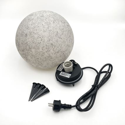 Уличный декоративный светильник LUMISTONE 1xE27/15W/230V IP65, диаметр 25 см