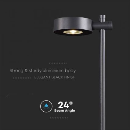 Уличный LED-светильник LED/7W/230V 3000K IP65, черный, 102 см