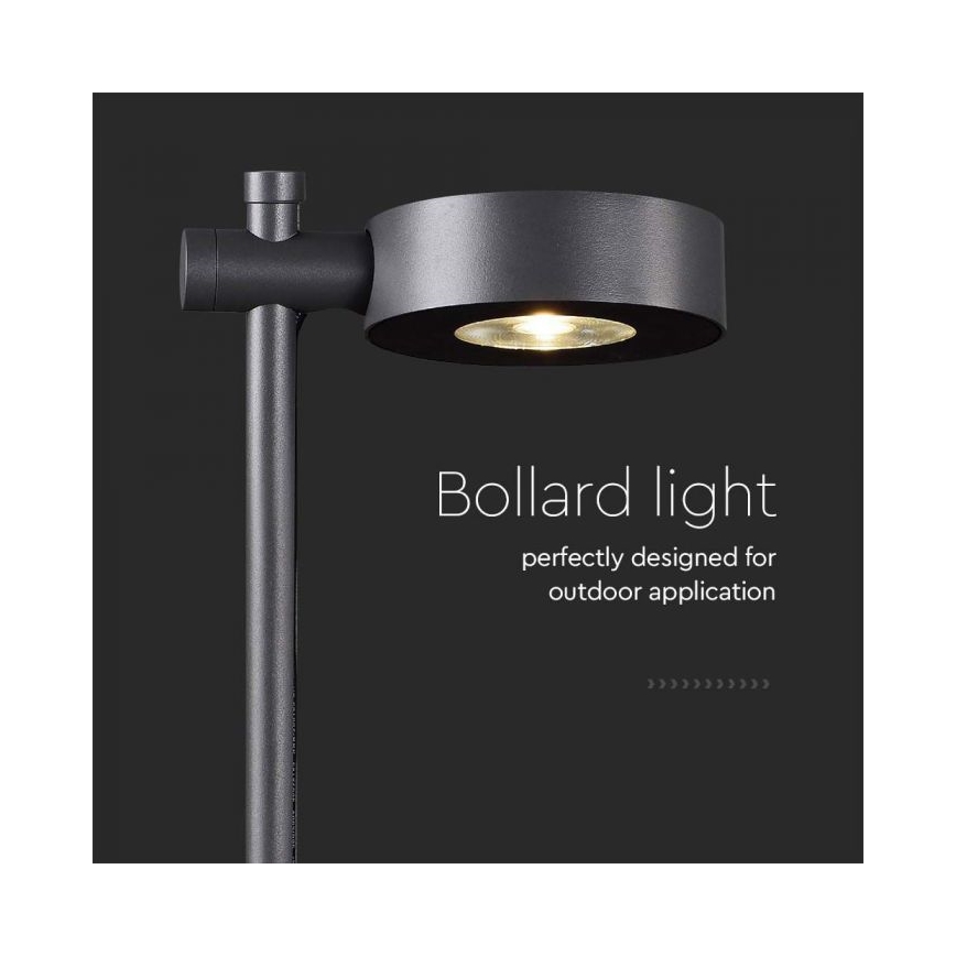 Уличный LED-светильник LED/7W/230V 3000K IP65, черный, 102 см