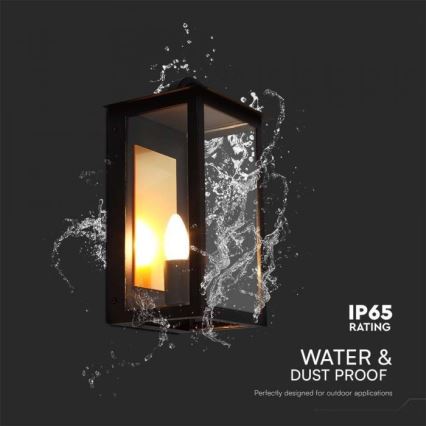 Уличный настенный светильник 1xE14/30W/230V IP65