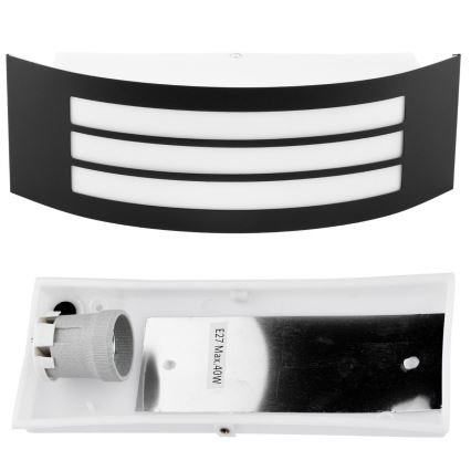 Уличный настенный светильник 1xE27/14W/230V IP44 черный