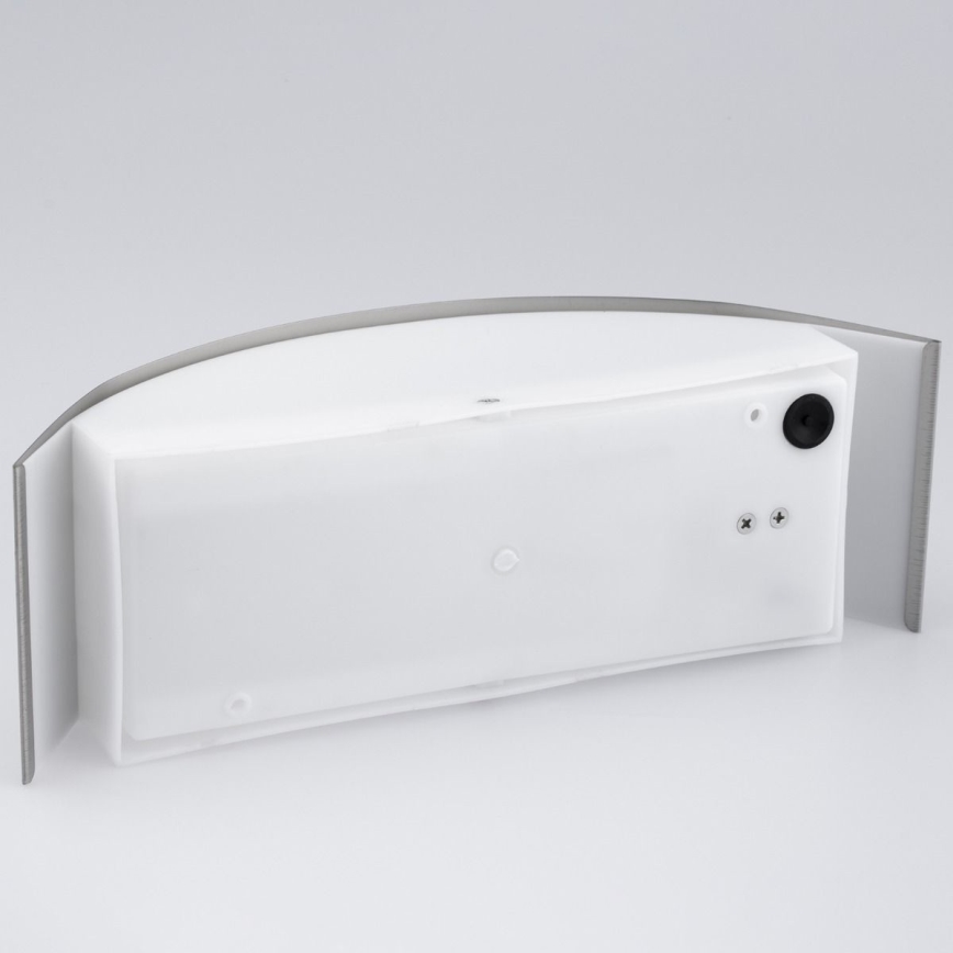 Уличный настенный светильник 1xE27/14W/230V IP44 матовый хром