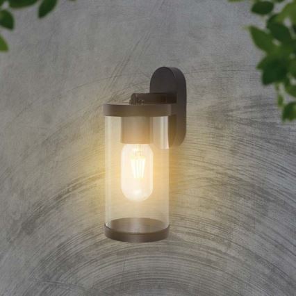 Уличный настенный светильник 1xE27/60W/230V IP44 черный