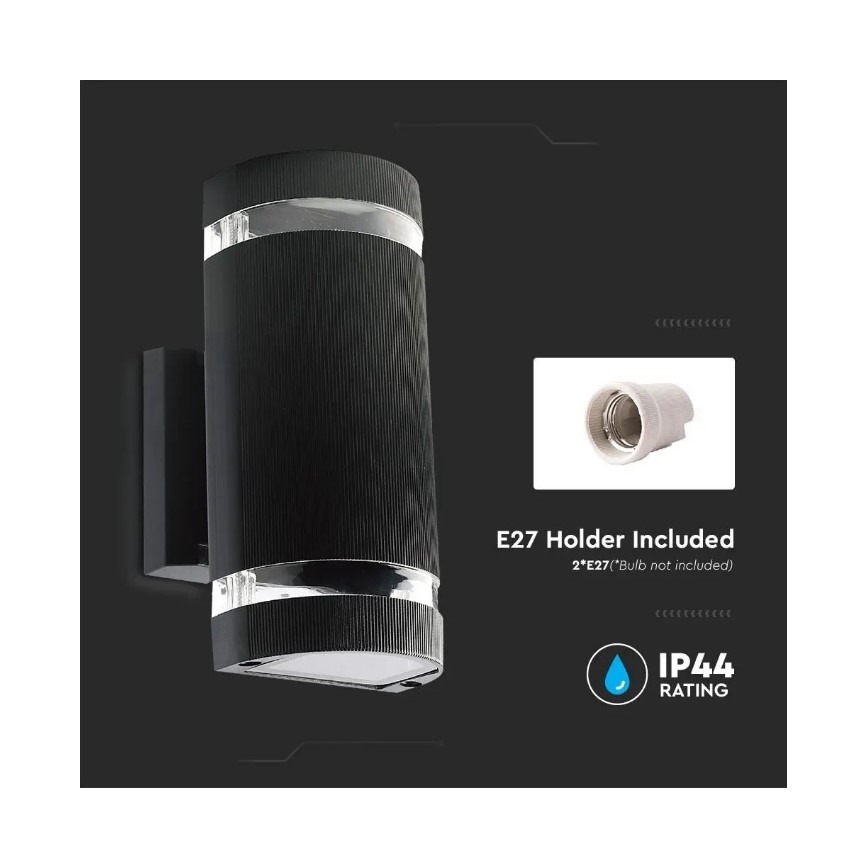 Уличный настенный светильник 2xE27/60W/230V IP44