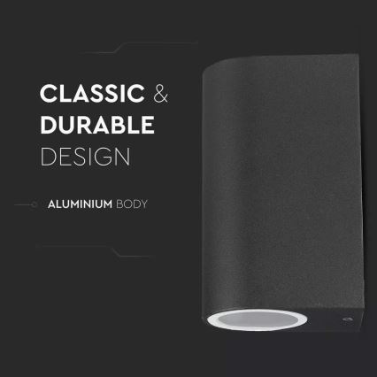 Уличный настенный светильник 2xGU10/20W/230V IP44