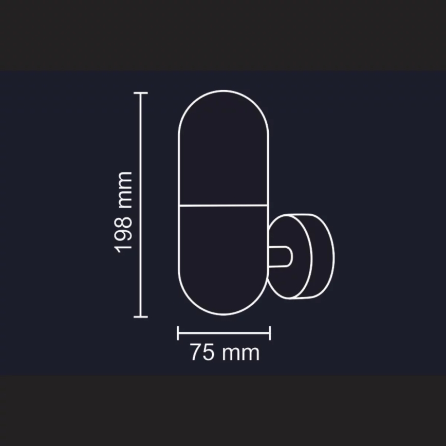 Уличный настенный светильник HORTEN 1xE27/10W/230V IP44
