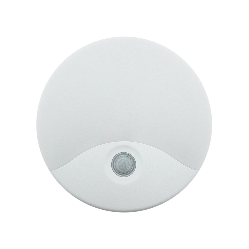 Уличный настенный светильник LED с датчиком движения — 18 Вт, 230 В, IP44, белый