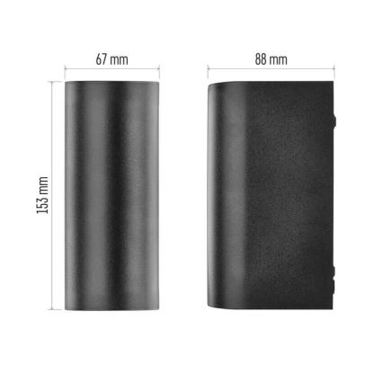 Уличный настенный светильник OCULUS 2xGU10/7W/230V IP44