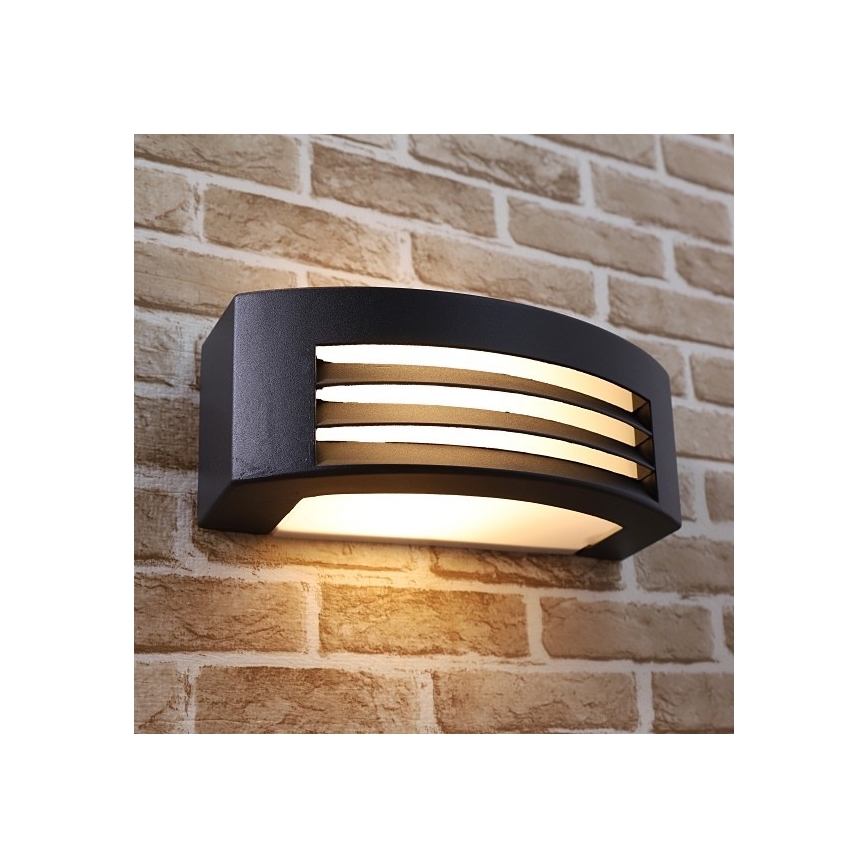 Уличный настенный светильник OLIANA 1xE27/60W/230V IP54 черный