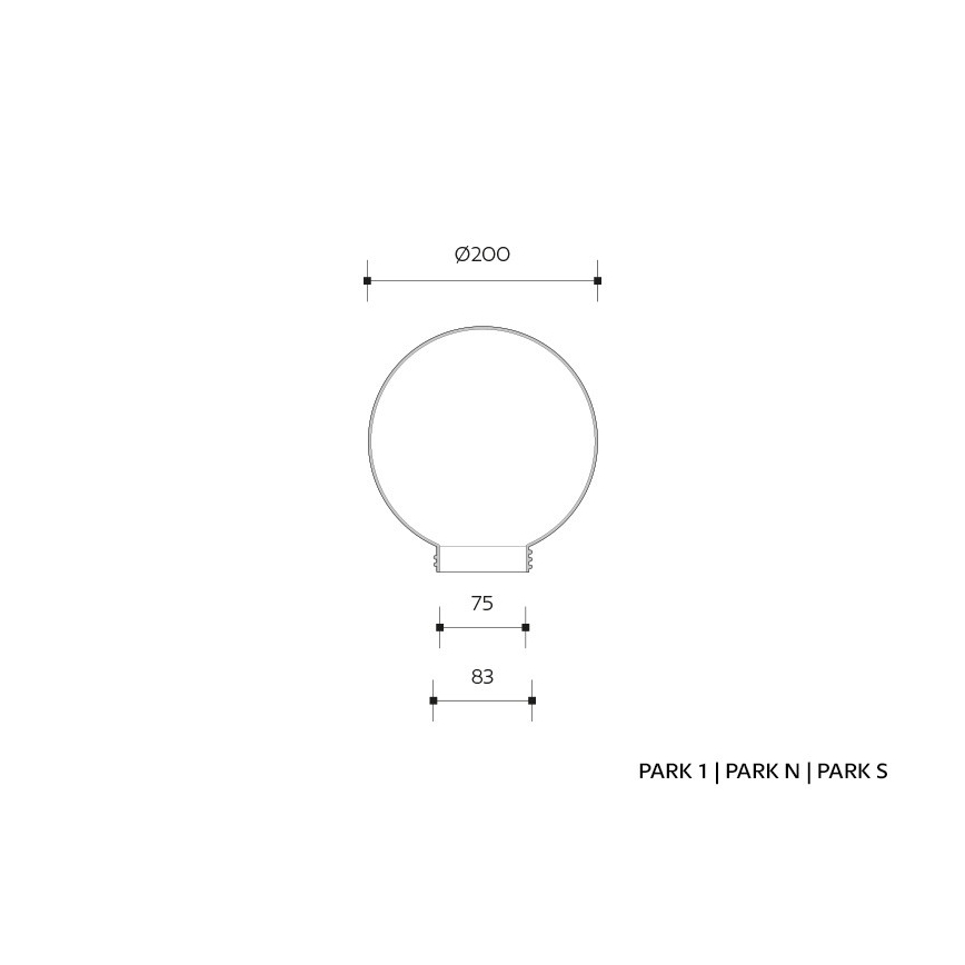Уличный настенный светильник PARK 1xE27/60W/230V