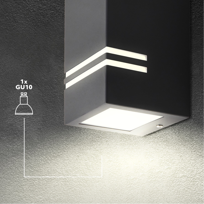 Уличный настенный светильник QUAZAR 1xGU10/11W/230V IP44