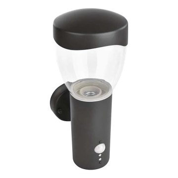 Уличный настенный светильник с датчиком ARTEO 1xE27/15W/230V IP44