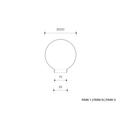 Уличный настенный светильник с датчиком PARK 1xE27/60W/230V