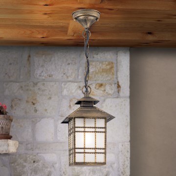 Уличный подвесной светильник KIKO 1xE27/11W/230V IP44 бронзовый/патина