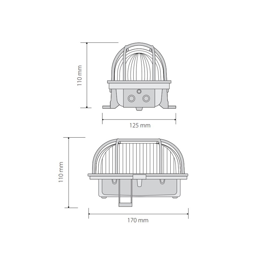 Уличный потолочный светильник OVAL 1xE27/60W/230V IP44 коричневый