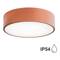 Уличный потолочный светильник с датчиком CLEO 2xE27/24W/230V диаметр 30 см медный IP54