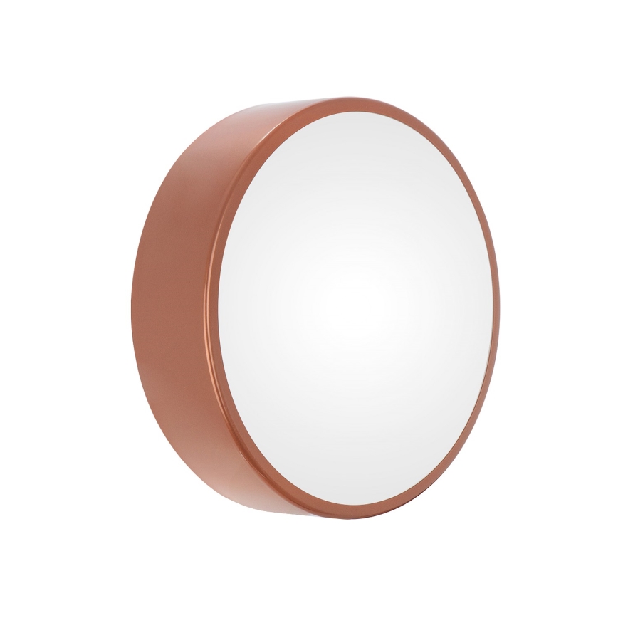 Уличный потолочный светильник с датчиком CLEO 2xE27/24W/230V диаметр 30 см медный IP54