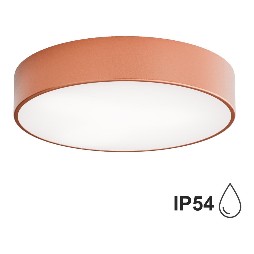 Уличный потолочный светильник с датчиком CLEO 3xE27/24W/230V диаметр 40 см медный IP54
