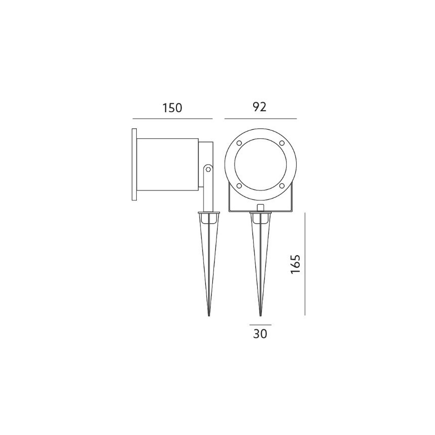 Уличный светильник BLAKE 2 GU10/50W/230V IP65