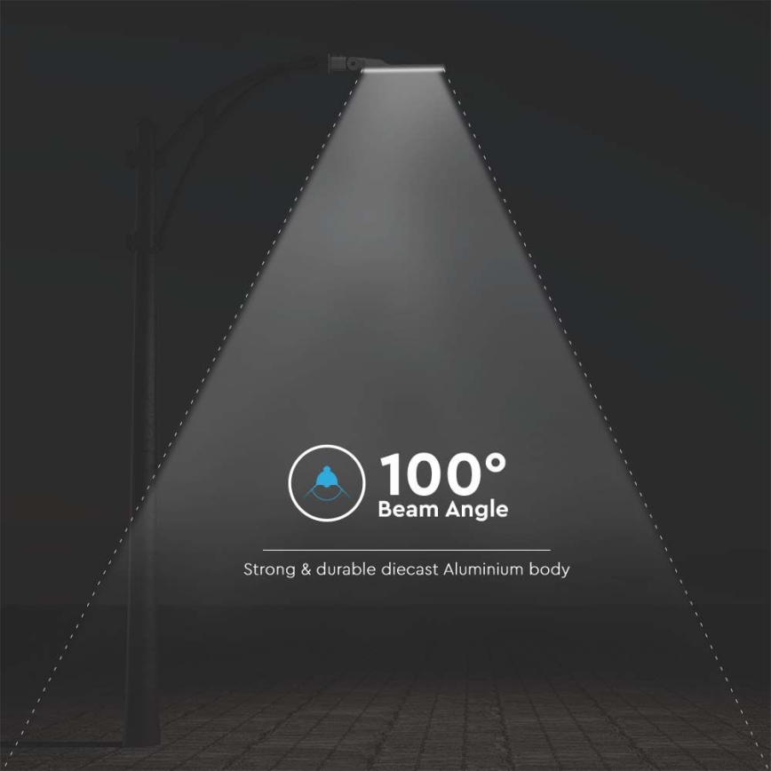 Светодиодный уличный светильник SAMSUNG CHIP LED/100Вт/230В 6500К IP65 серый
