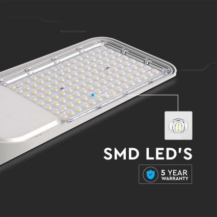 Светодиодный уличный светильник SAMSUNG CHIP LED/30W/230V 6500K IP65 серый