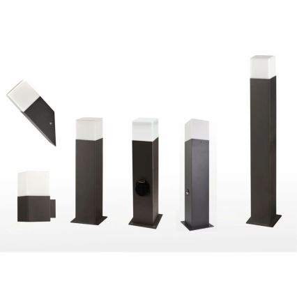 Уличный светильник с розеткой NEW YORK 1xE27/12W/230V IP44 44 см антрацит