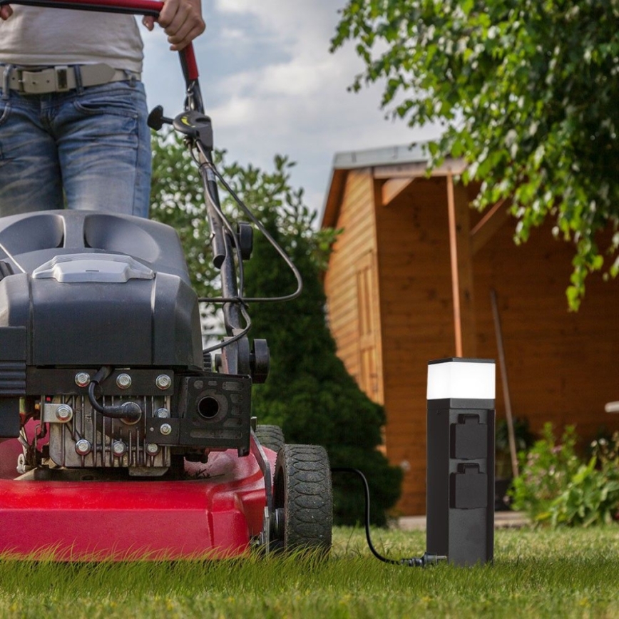 Уличный светильник с 2 розетками 1xG9/11W/230V IP44