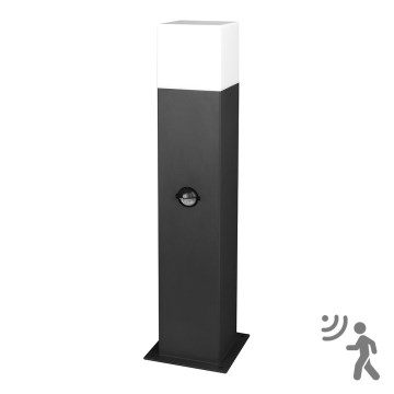 Уличный светильник с датчиком NEW YORK 1xE27/12W/230V IP44 44 см антрацит