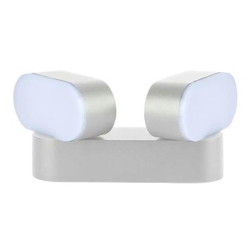 Уличный светодиодный гибкий настенный светильник 2xLED/12W/230V IP65 серый