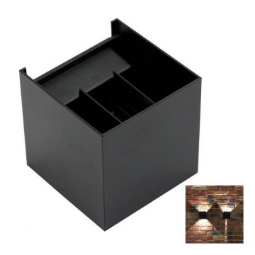 Уличный светодиодный настенный светильник 2xLED/3W/230V IP54 черный