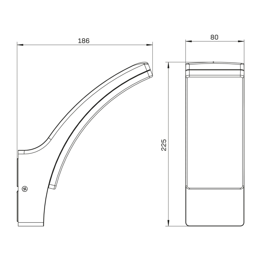 Уличный светодиодный настенный светильник AMY LED/12W/230V IP44 черный
