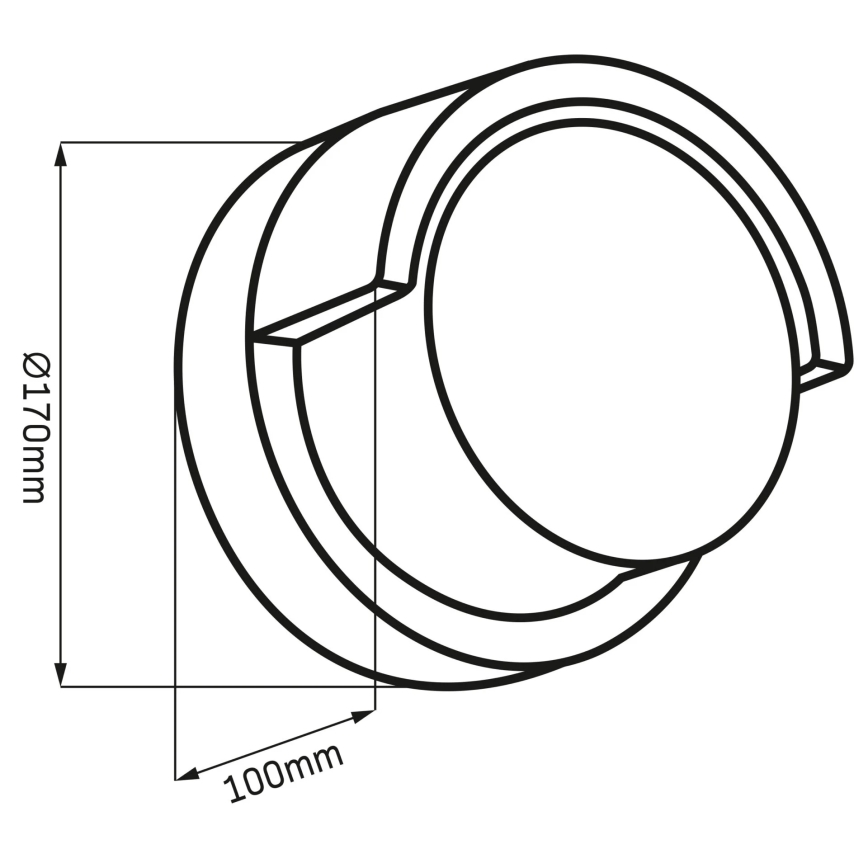 Уличный светодиодный настенный светильник ESSEN LED/10W/230V IP44 черный