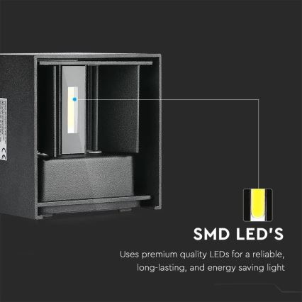 Уличный светодиодный настенный светильник LED/11W/230V 3000K IP65 черный