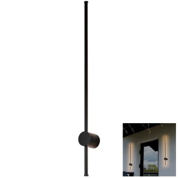 Уличный светодиодный настенный светильник LED/12W/230V 3000K IP65 черный