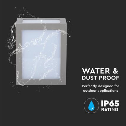 Уличный светодиодный настенный светильник LED/12W/230V 4000K IP65 серый