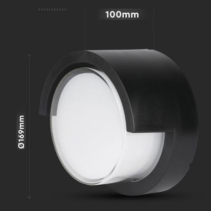 Уличный светодиодный настенный светильник LED/12W/230V IP65