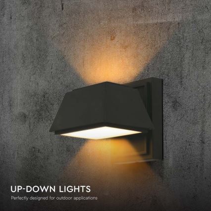 Уличный светодиодный настенный светильник LED/15W/230V IP65 3000K черный