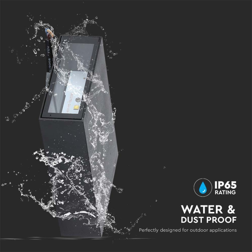 Уличный светодиодный настенный светильник LED/4W/230V 3000K IP65 черный