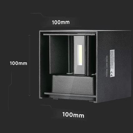 Уличный светодиодный настенный светильник LED/5W/230V 4000K IP65 черный