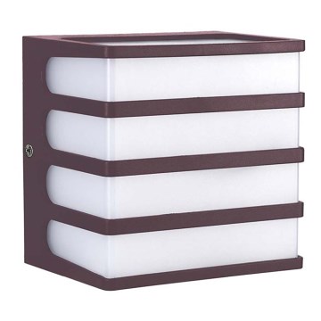 Уличный светодиодный настенный светильник LED/8W/230V IP65 4000K коричневый