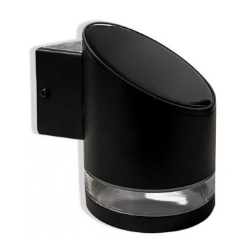 Уличный светодиодный настенный светильник на солнечной батарее LED/1W/3,7V 3000K IP54 1200 mAh черный