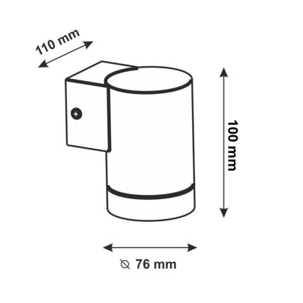 Уличный светодиодный настенный светильник NIVERO LED/6,5W IP44 матовый/хром
