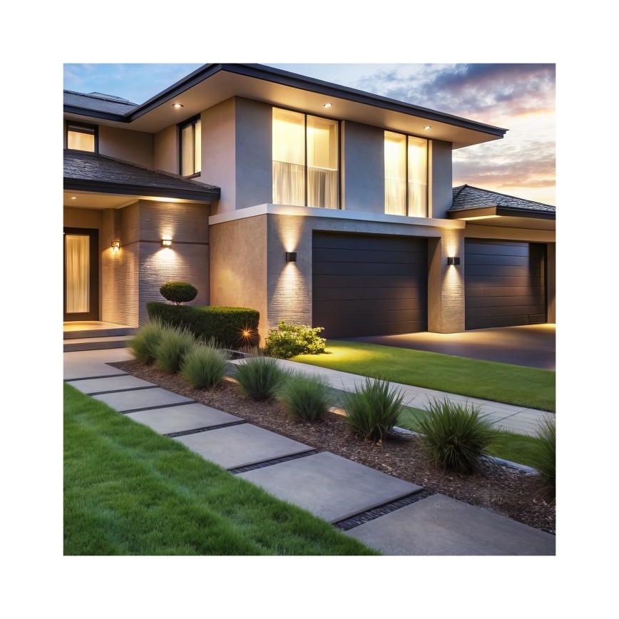 Уличный светодиодный настенный светильник QUERK 2xLED/3W/230V 3000K IP54 черный