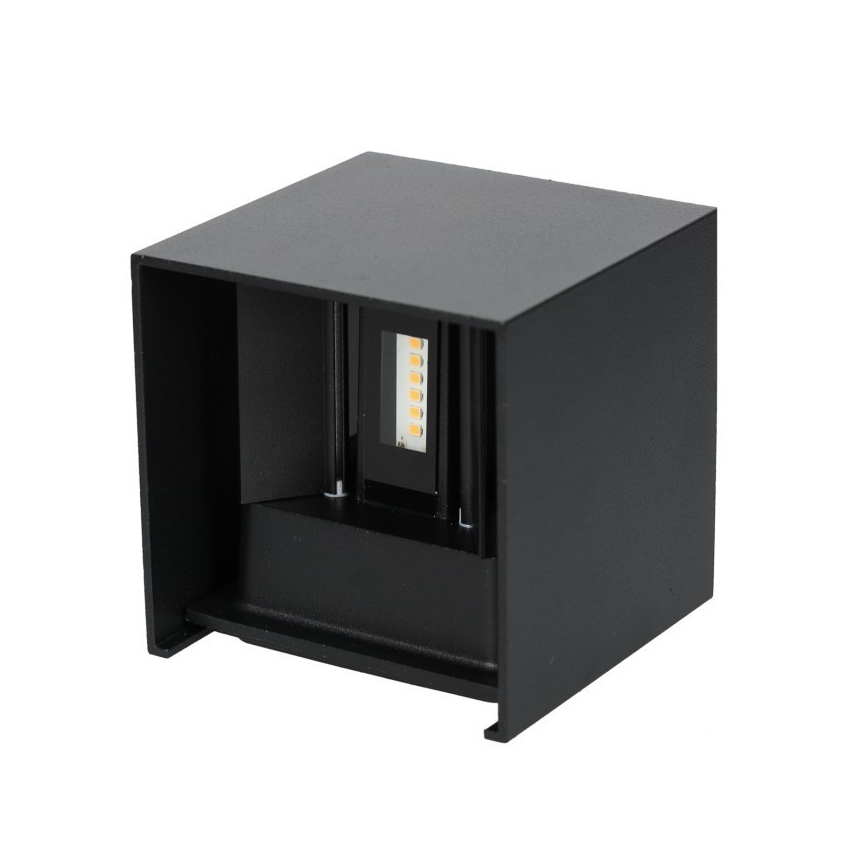 Уличный светодиодный настенный светильник QUERK 2xLED/3W/230V 3000K IP54 черный